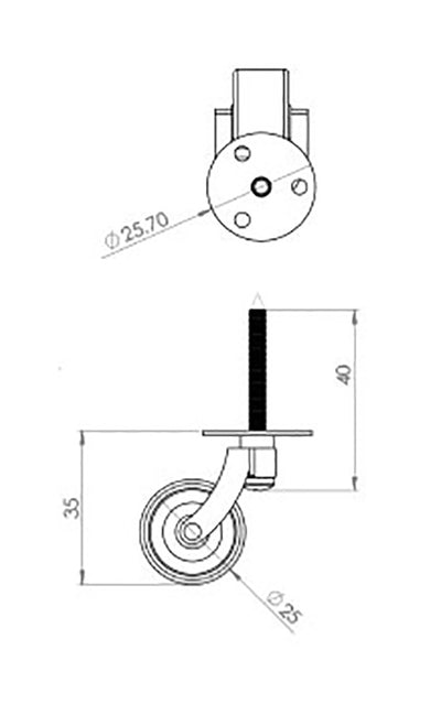 1 Inch (25mm) - Including Screws