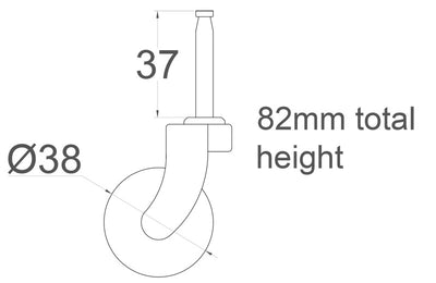 Chrome Castor Grip Neck with Socket